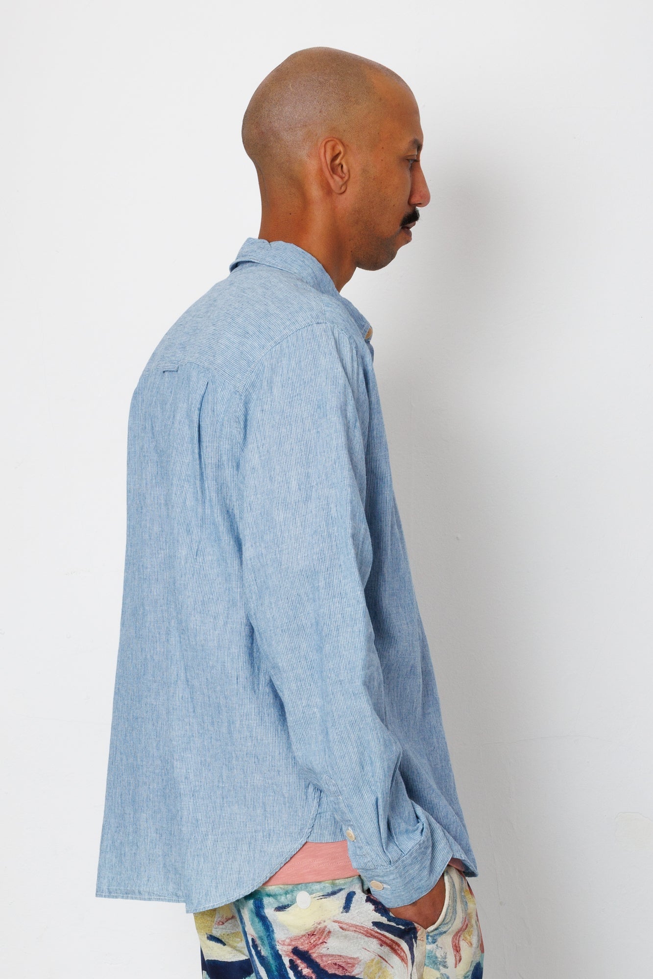Easy Fit Shirt - Washed Indigo Stripe