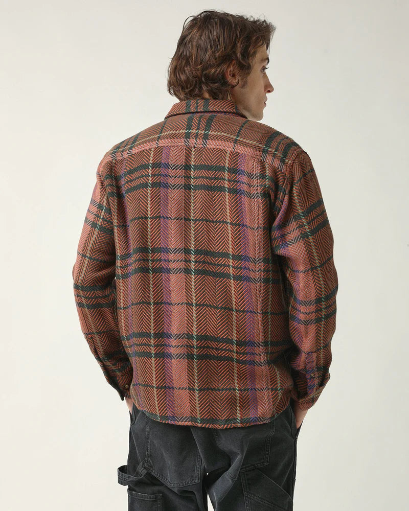 Acid Plaid Totem Shirt - Brown