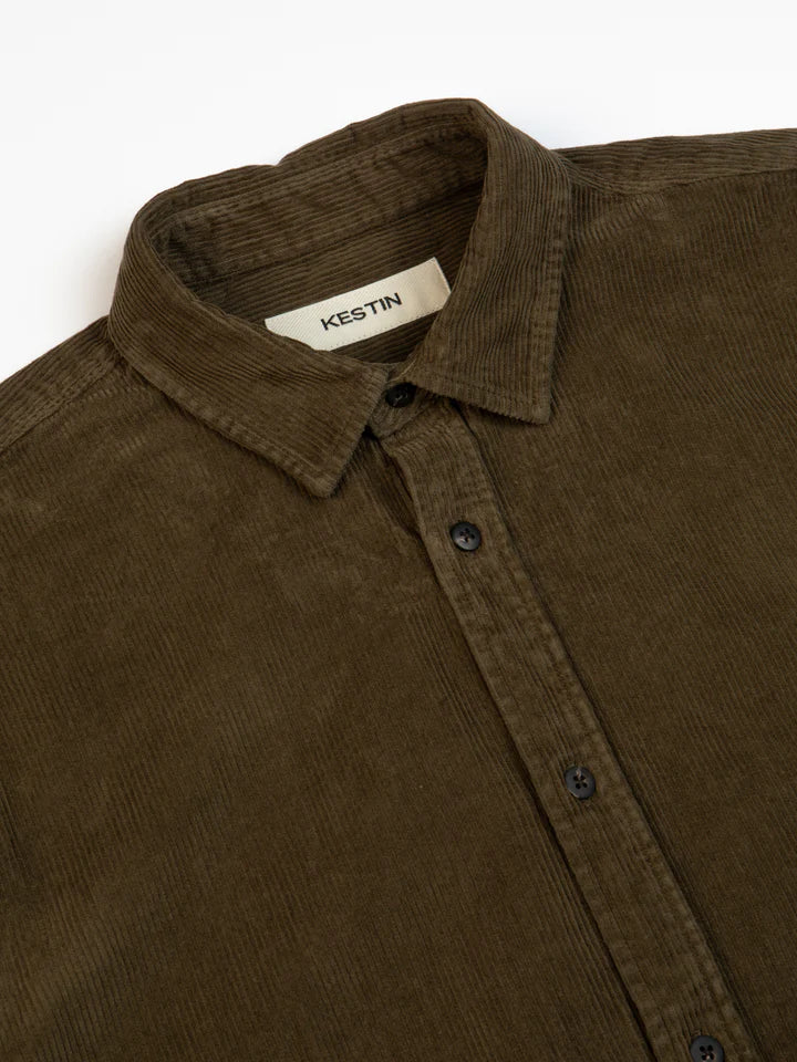 Dirleton Shirt - Dark Olive 12W Cotton Corduroy