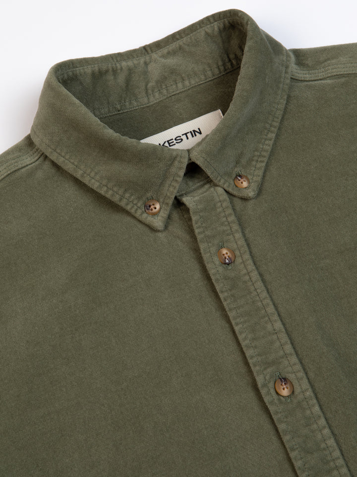 Raeburn Button Down Shirt - Light Military Cotton Moleskin