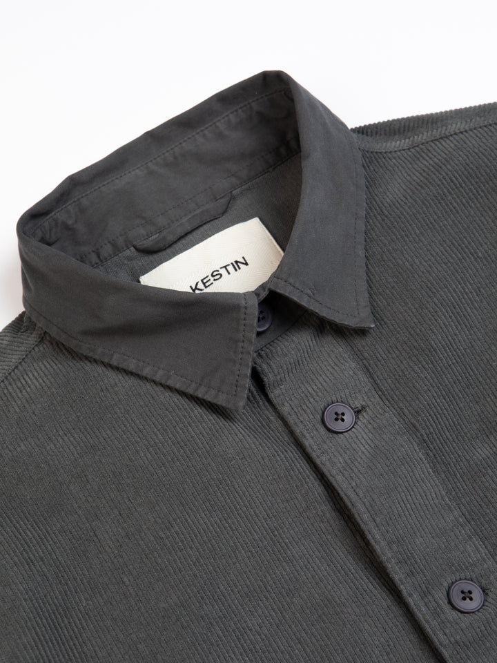 Rosyth Overshirt - Charcoal Cord / Twill Blend