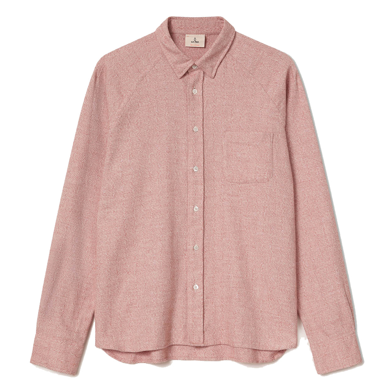 Mirra Raglan Sleeve Shirt - Camelia Herringbone