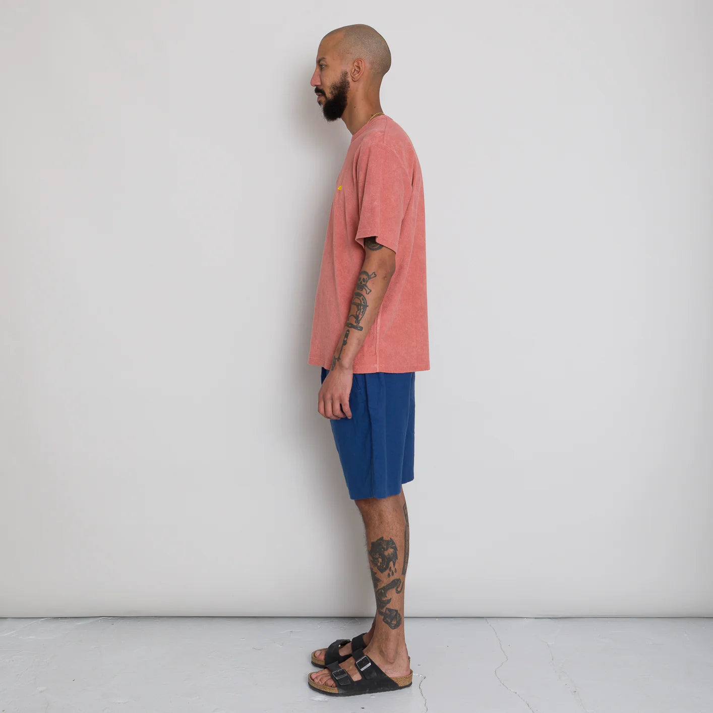 Relaxed Assembly Tee - Dark Coral Terry DP