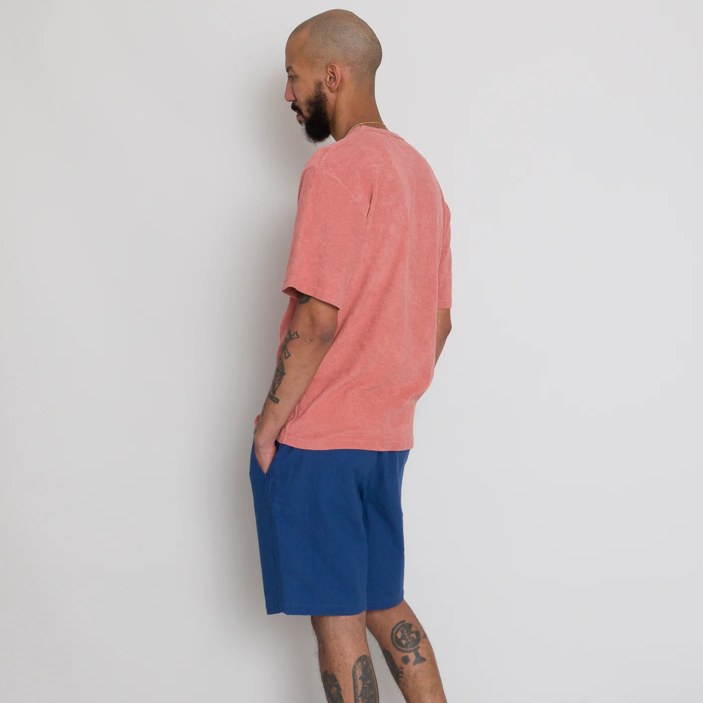 Relaxed Assembly Tee - Dark Coral Terry DP