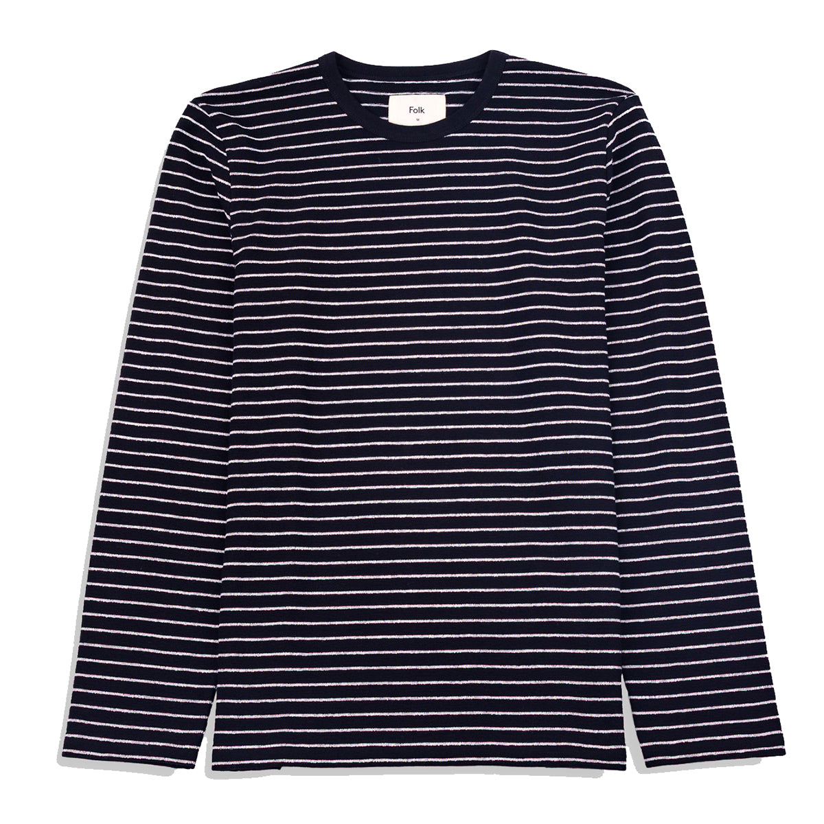 LS Textured Stripe T-Shirt - Black Ecru