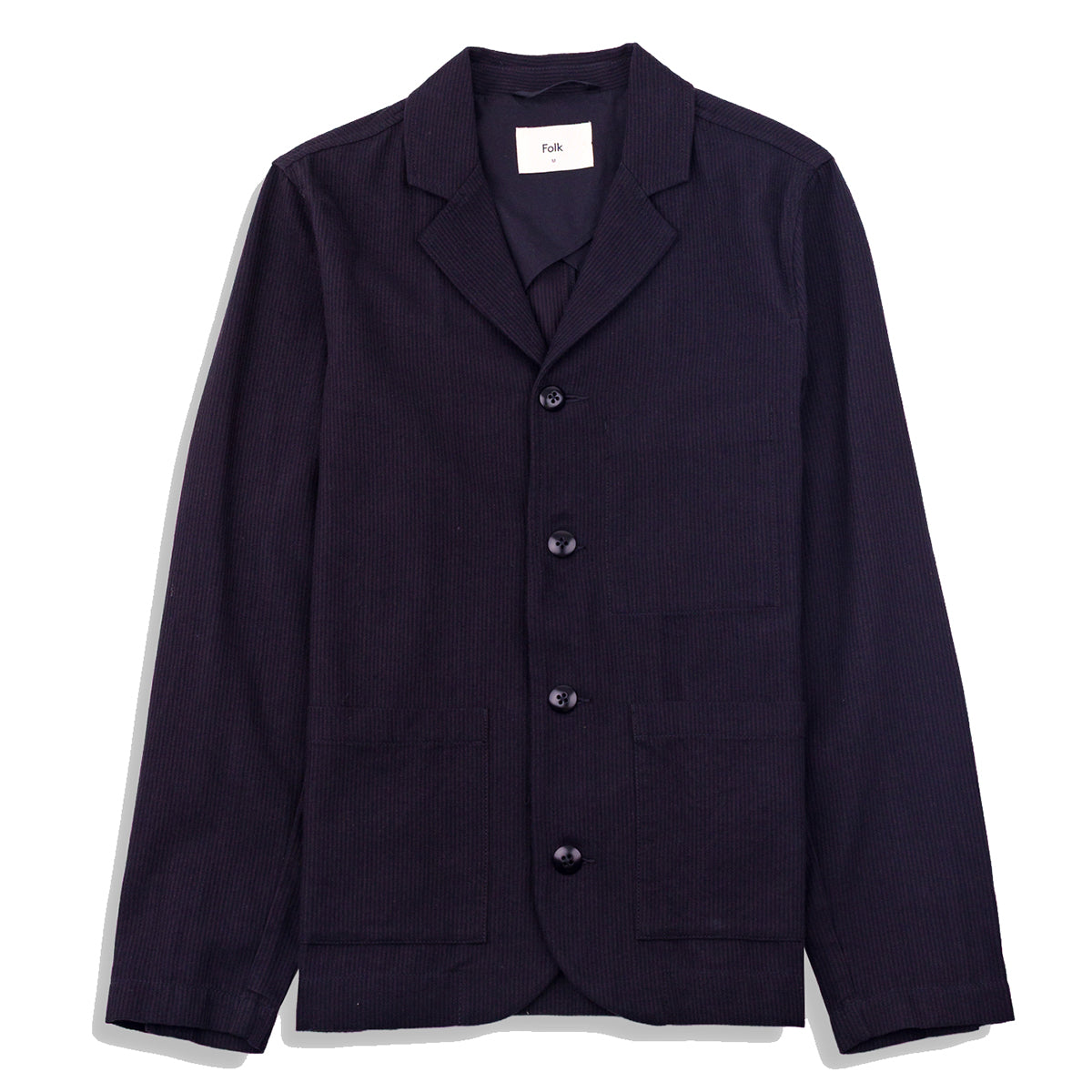 Patch Jacket - Soft Black Brushed Stripe