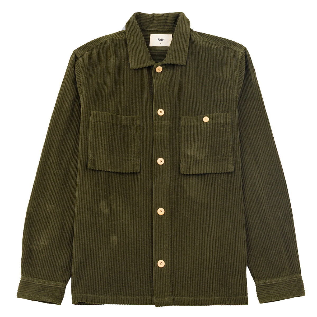 Patch Overshirt - Olive Chunky Cord