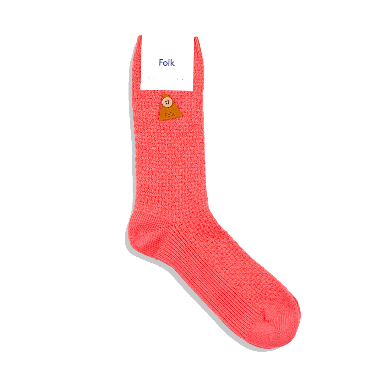 Waffle Sock - Dark Pink