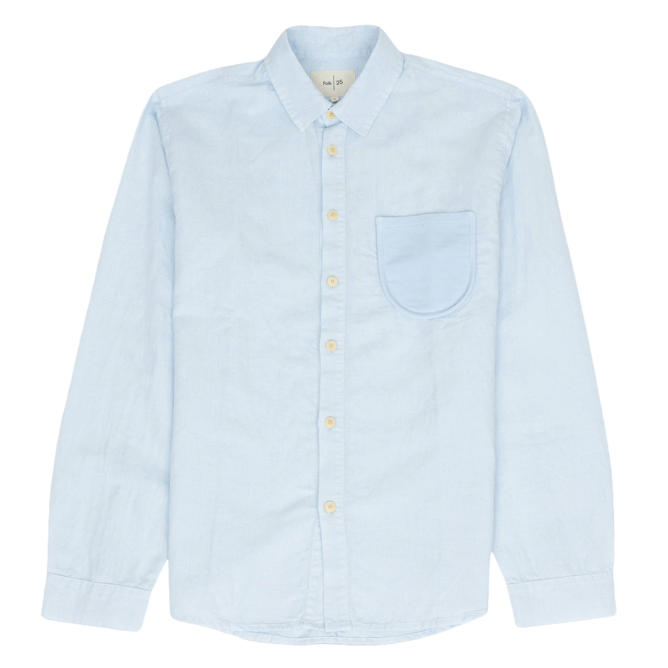 Contrast Pocket Shirt - Soft Blue