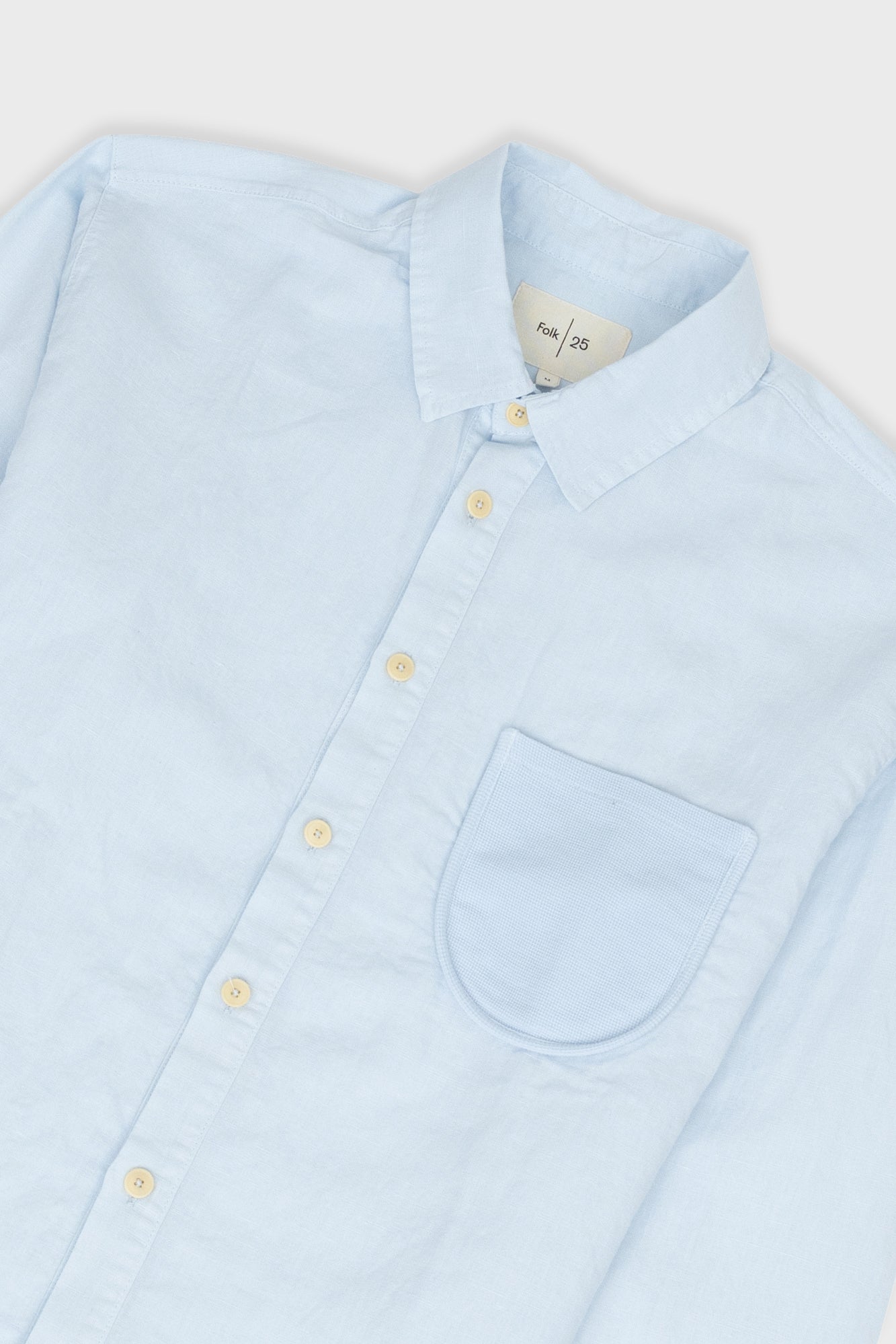 Contrast Pocket Shirt - Soft Blue