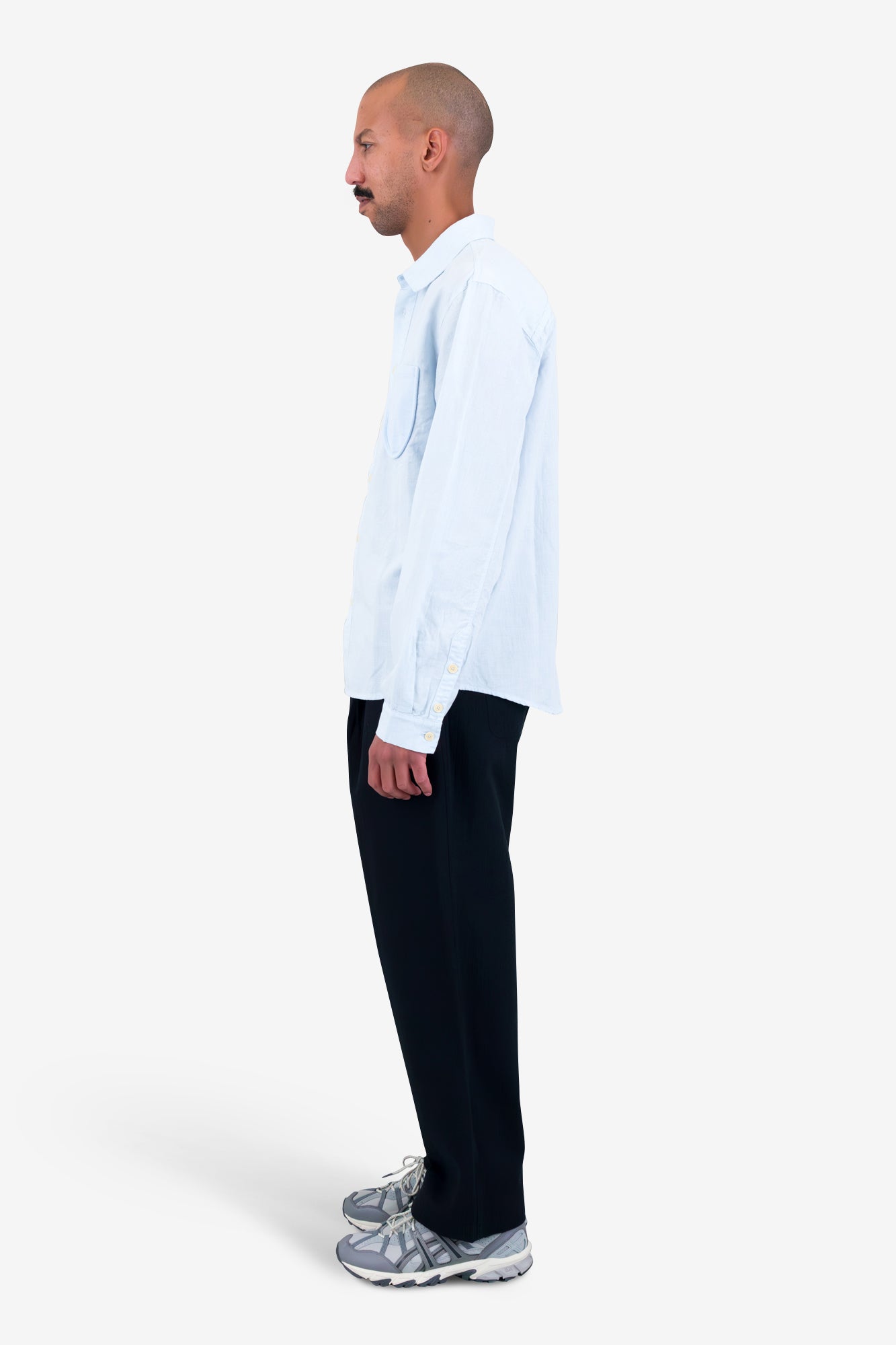 Contrast Pocket Shirt - Soft Blue