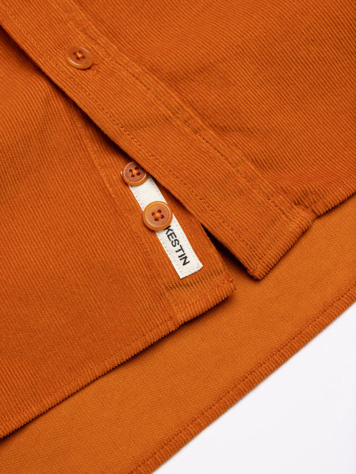 Raeburn Button Down Shirt - Burnt Orange Fine Cord