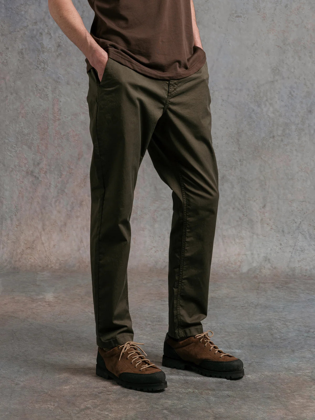 Inverness Trouser - Dark Olive Cotton Twill