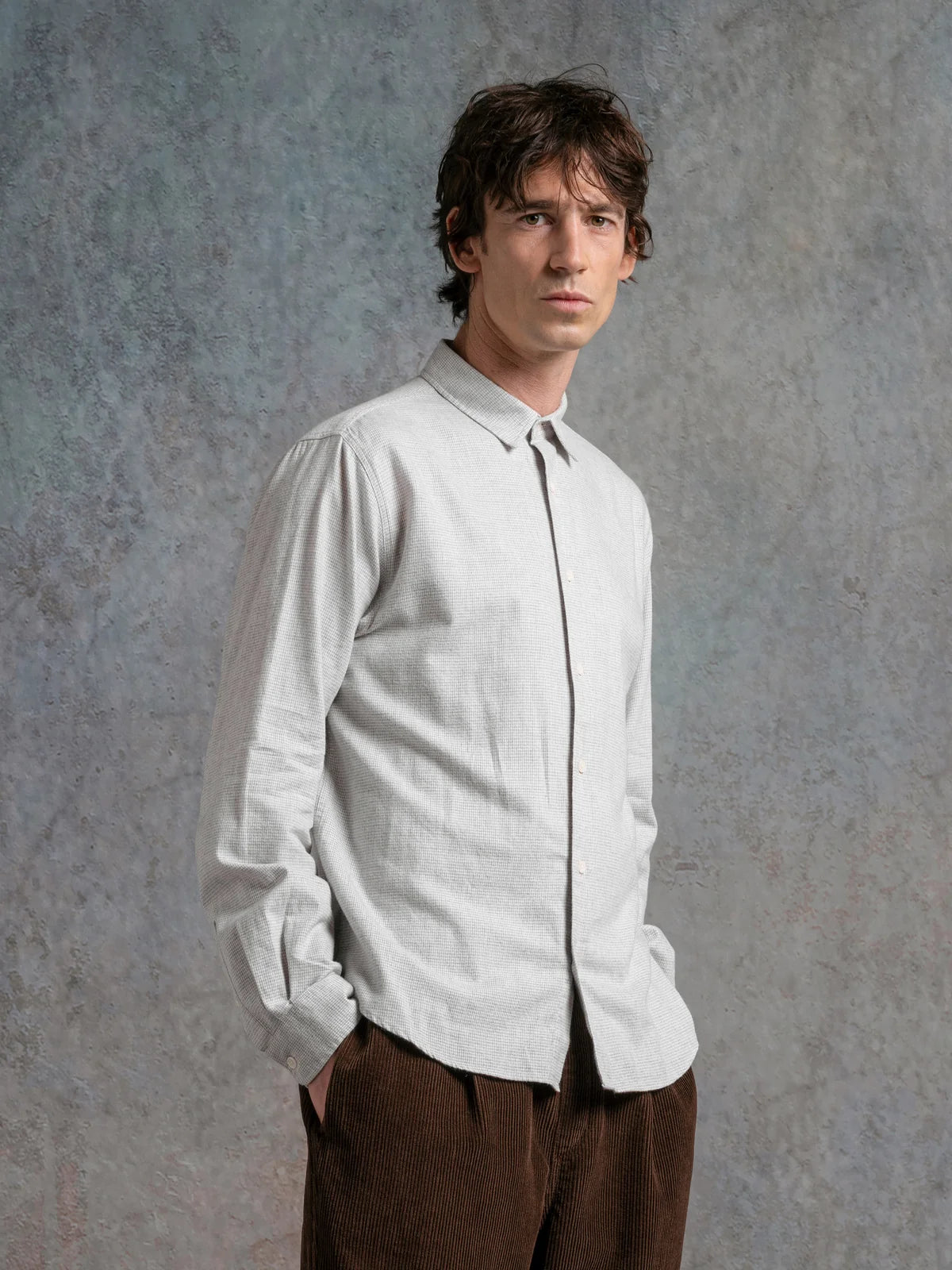 Dirleton Shirt - Grey Houndstooth