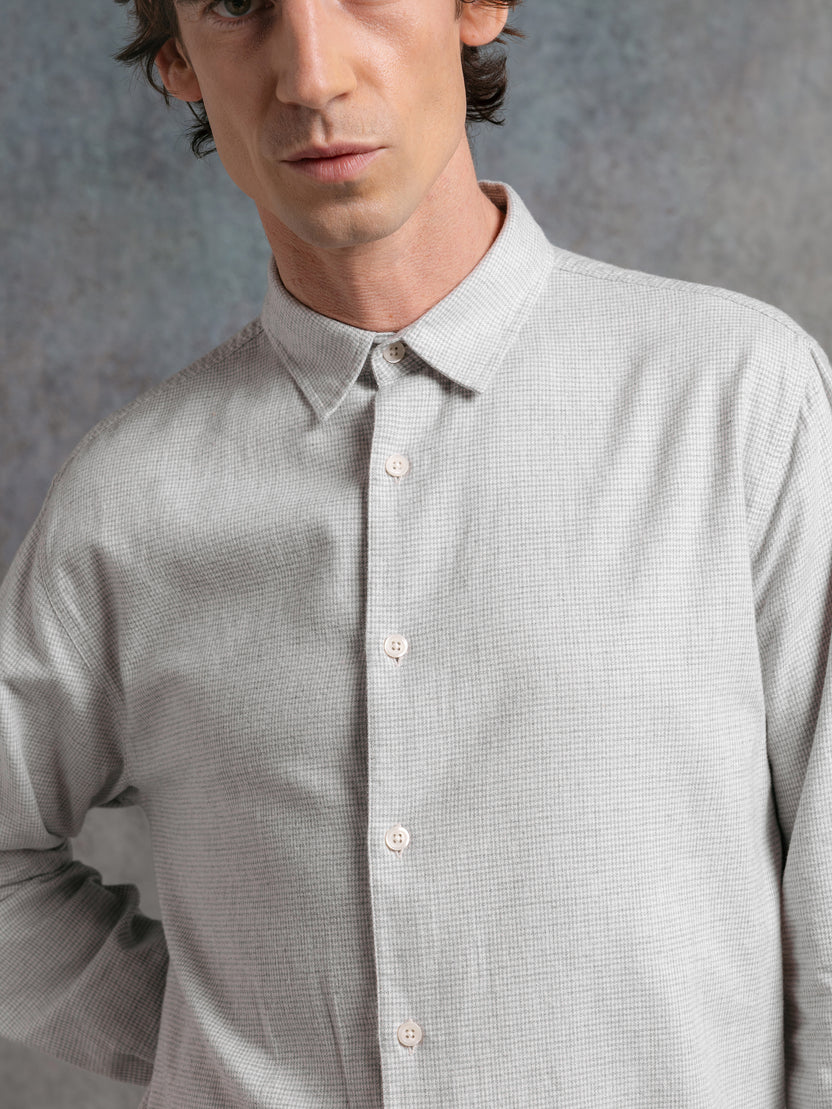 Dirleton Shirt - Grey Houndstooth