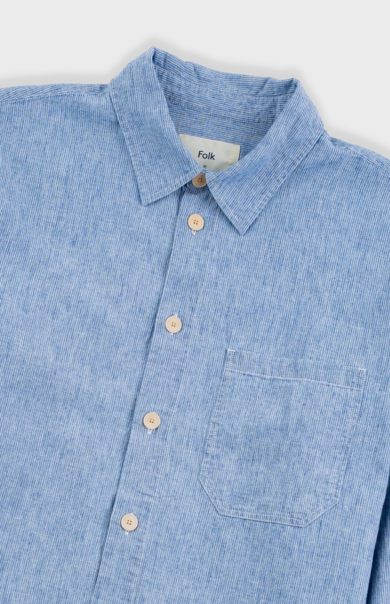Easy Fit Shirt - Washed Indigo Stripe