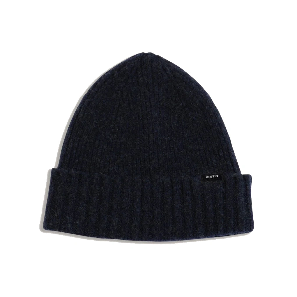 Balloch Brushed Beanie - Dark Navy Lambswool