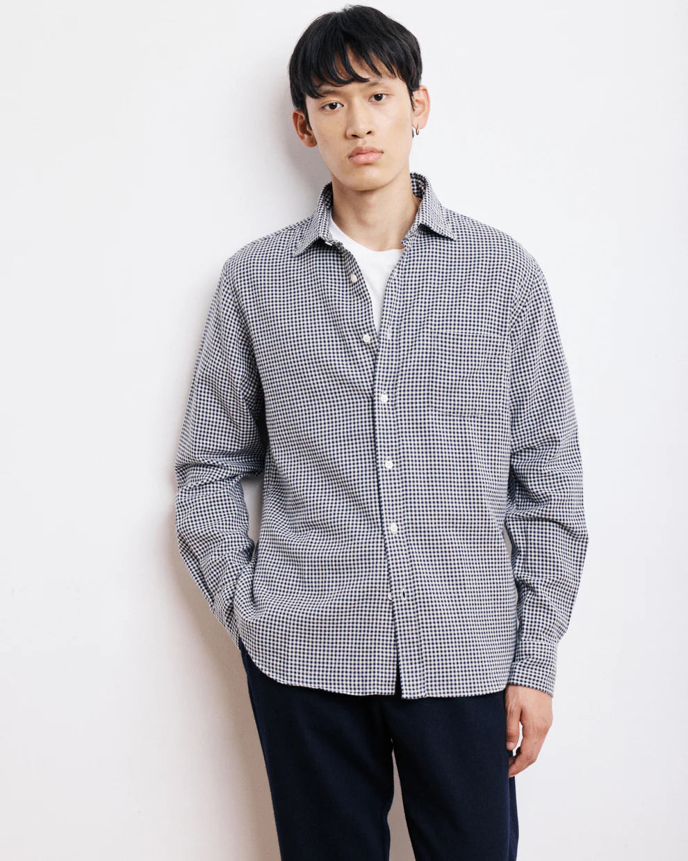 Paul Shirt 11017 - Navy & Ivory #02