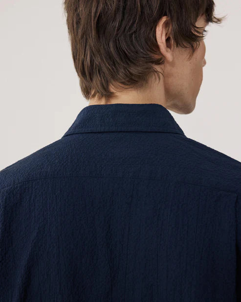 Pedro MC Shirt 6010 - Navy Seersucker (01)