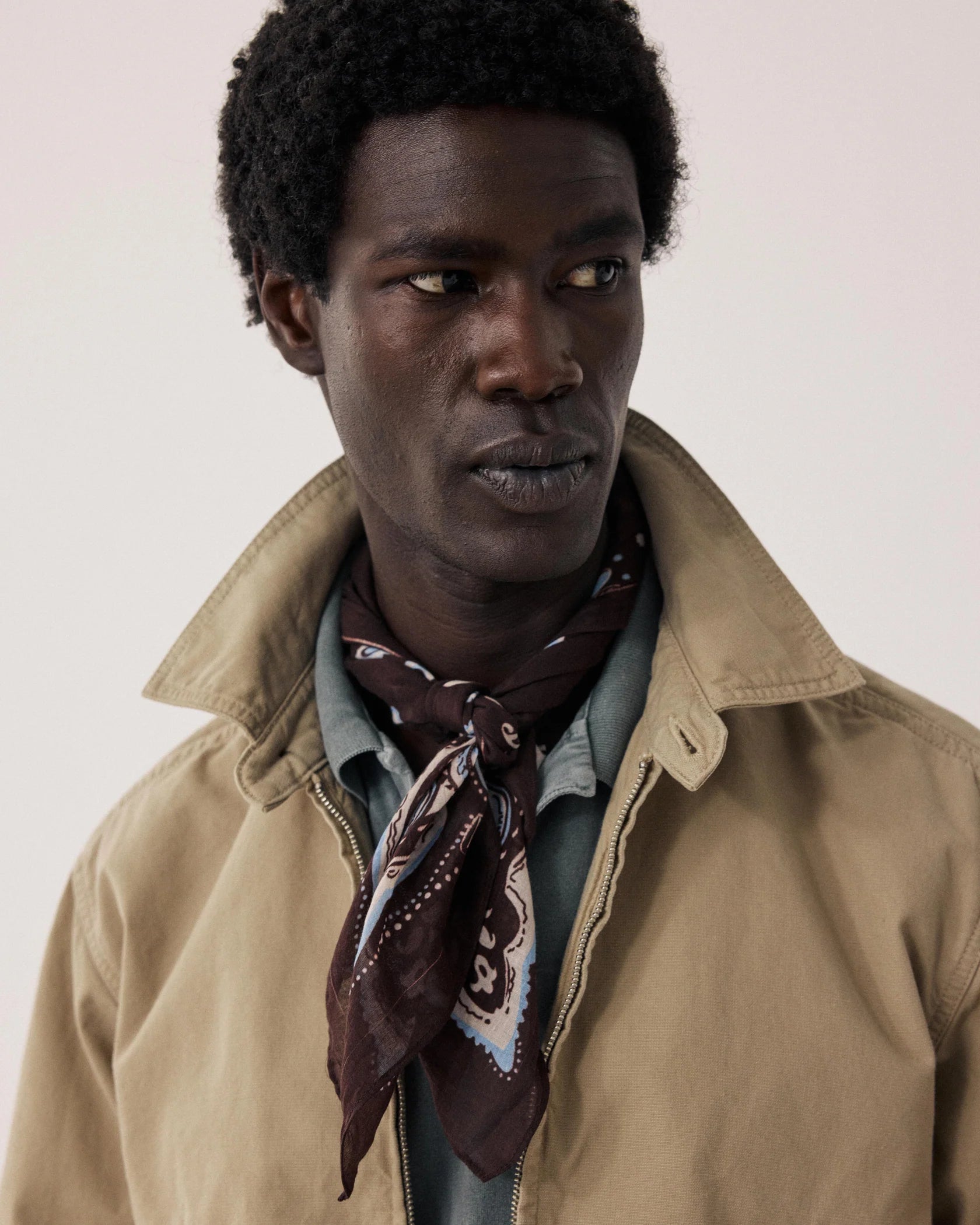 Paisley Neck Scarf - Wood