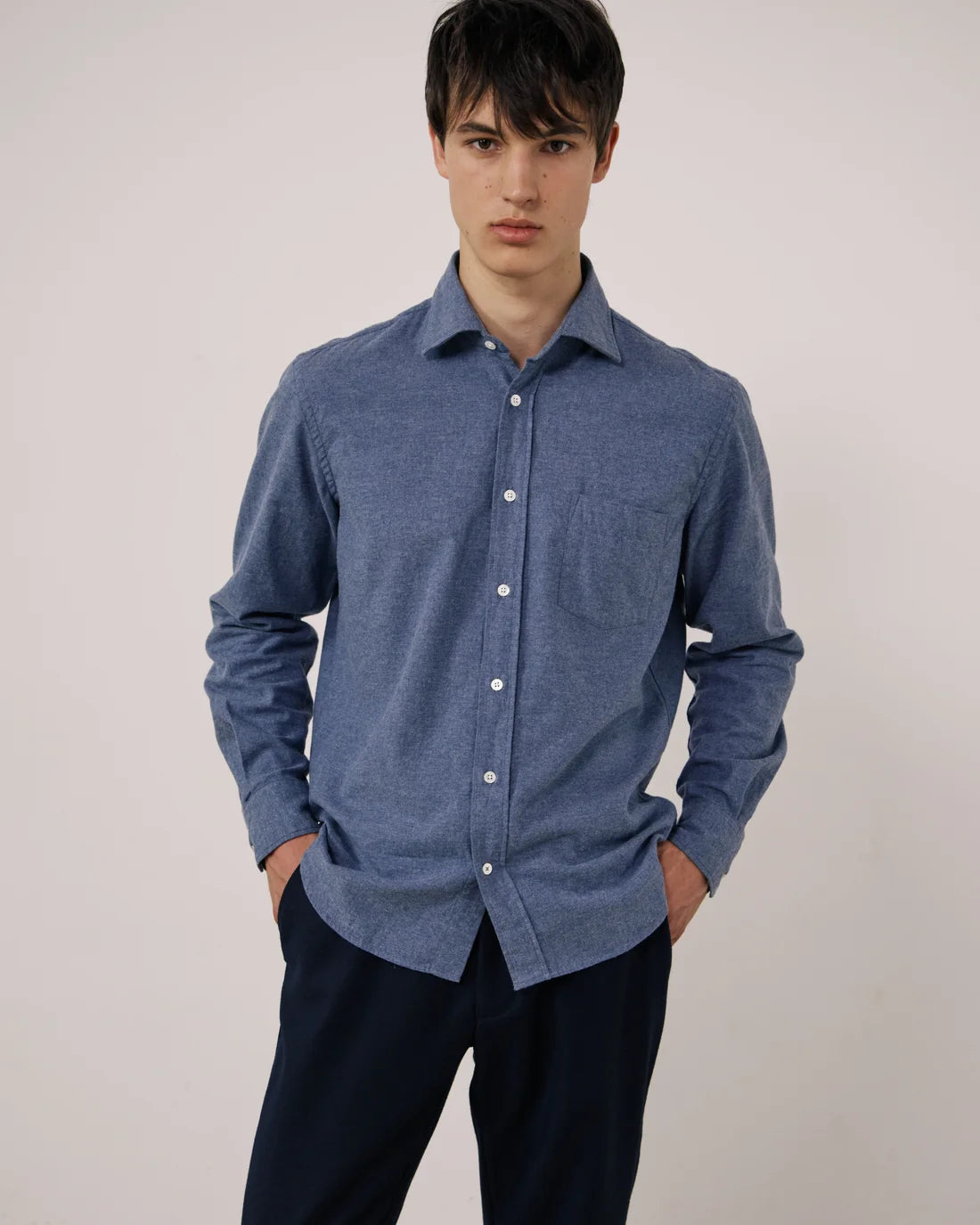 Paul Shirt 1018 - Denim Flannel (#03)