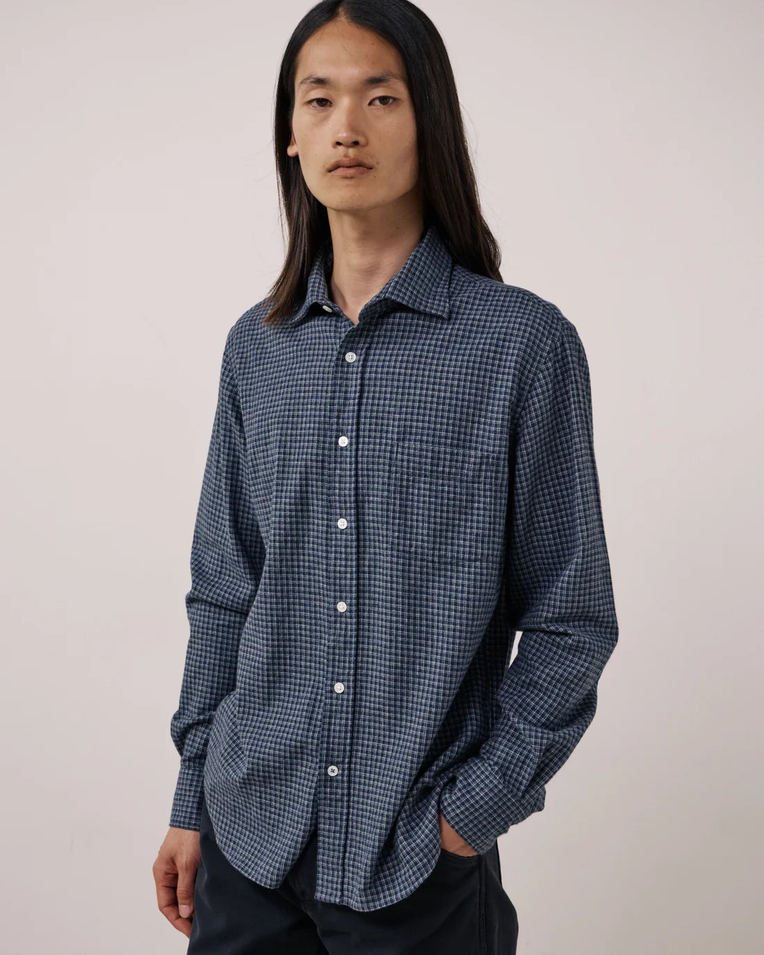 Paul Shirt 1020 - Navy Flannel (#04)