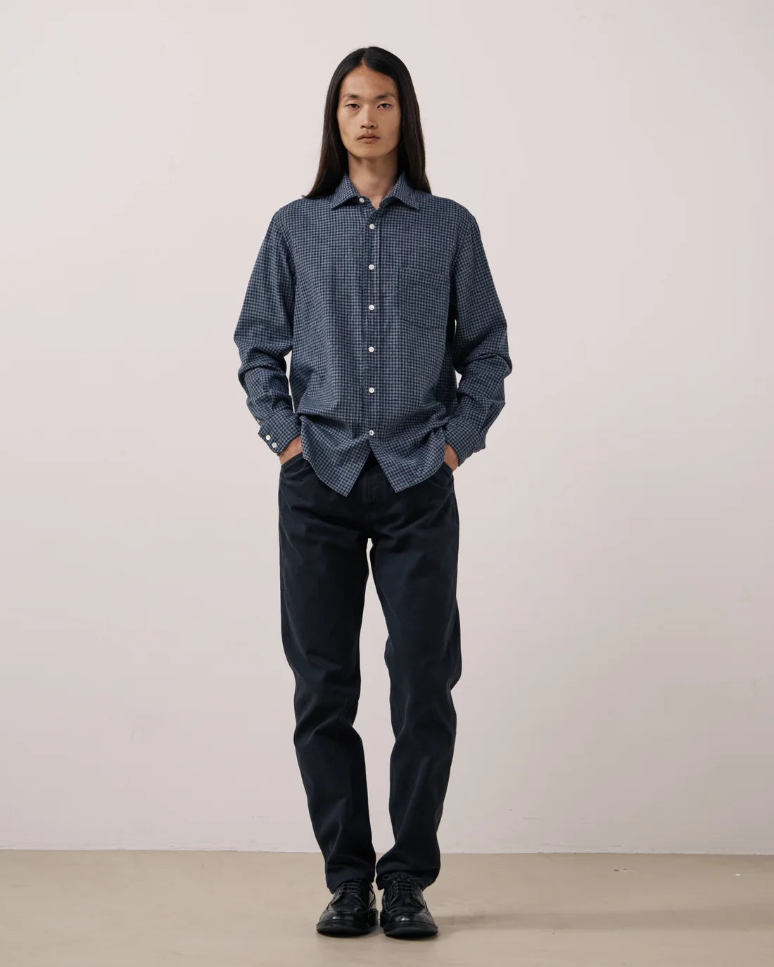 Paul Shirt 1020 - Navy Flannel (#04)