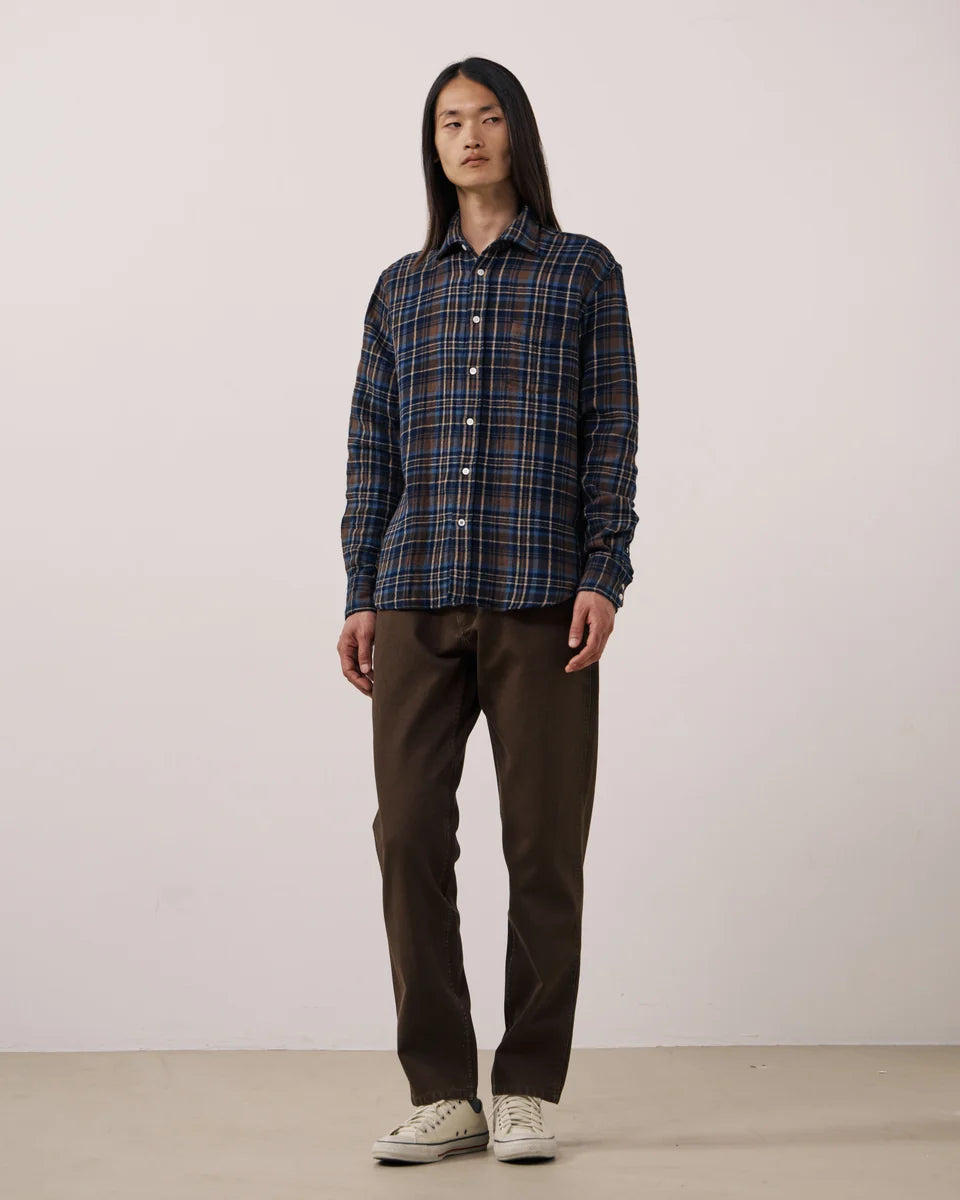 Paul Shirt 1029 - Double Face Brown & Blue (#01)