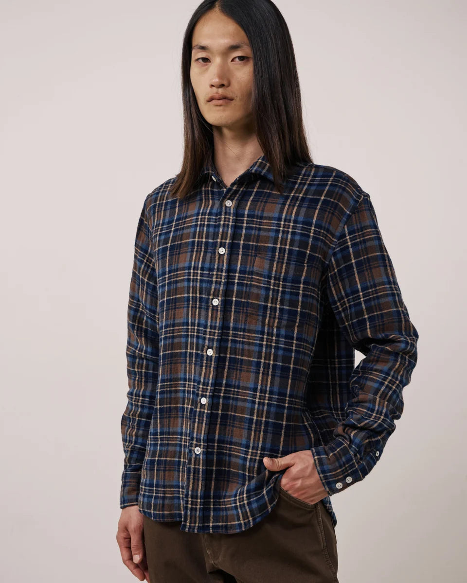 Paul Shirt 1029 - Double Face Brown & Blue (#01)