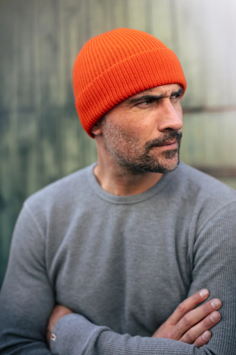 Atlantic Watch Cap Beanie - Bright Orange
