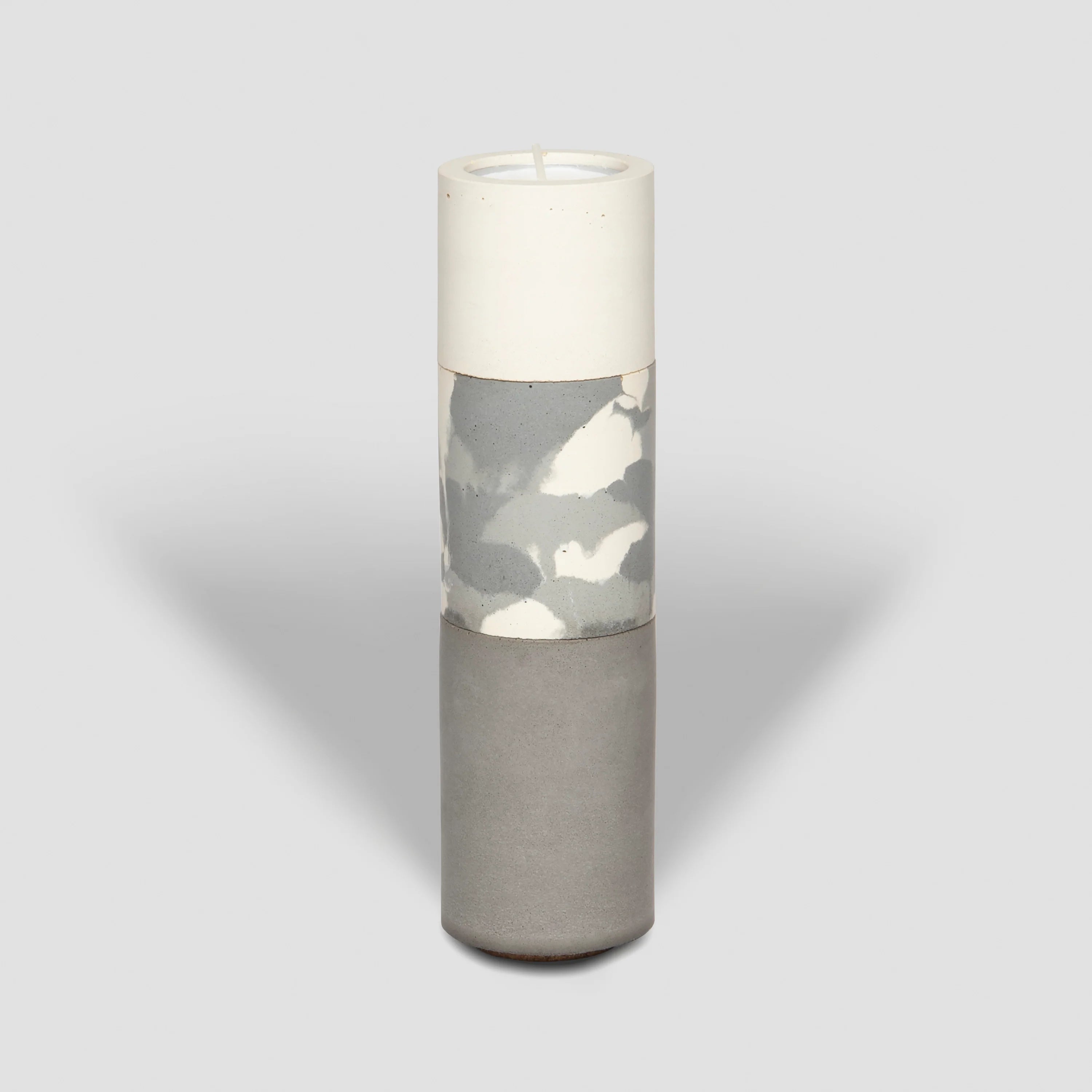 Trio Candle Holder Set - Grey/Snow Camo/White