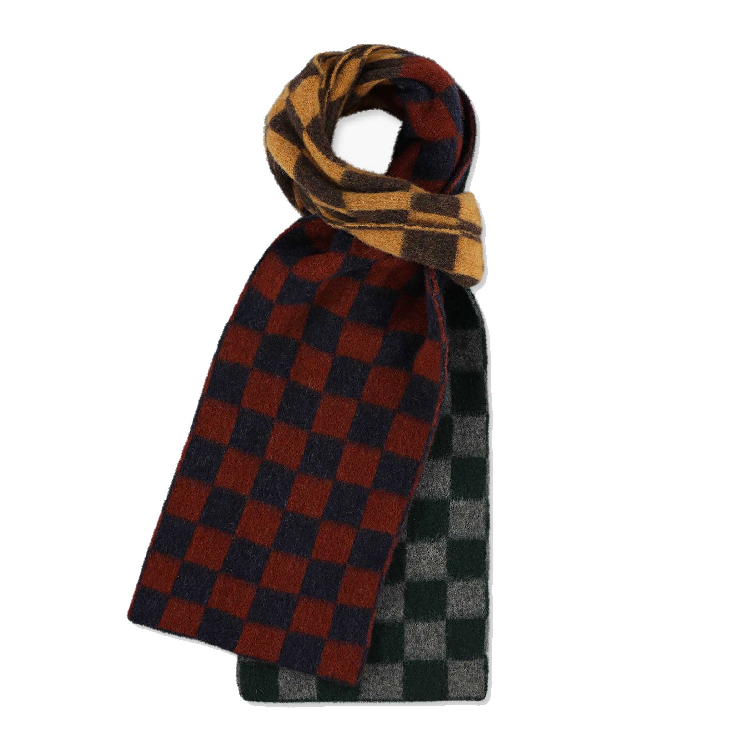 Cosmic Checkerboard Scarf - Navy