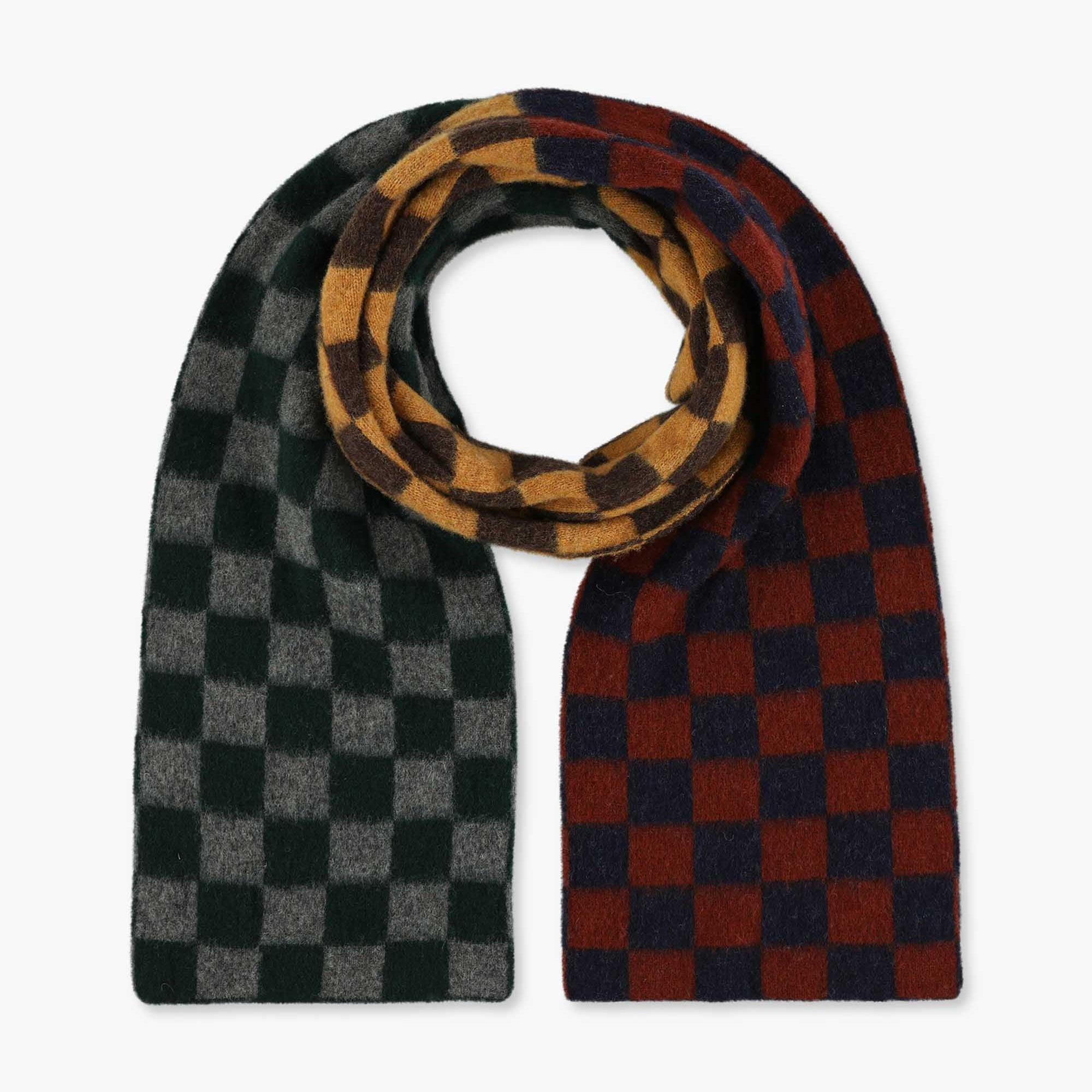 Cosmic Checkerboard Scarf - Navy