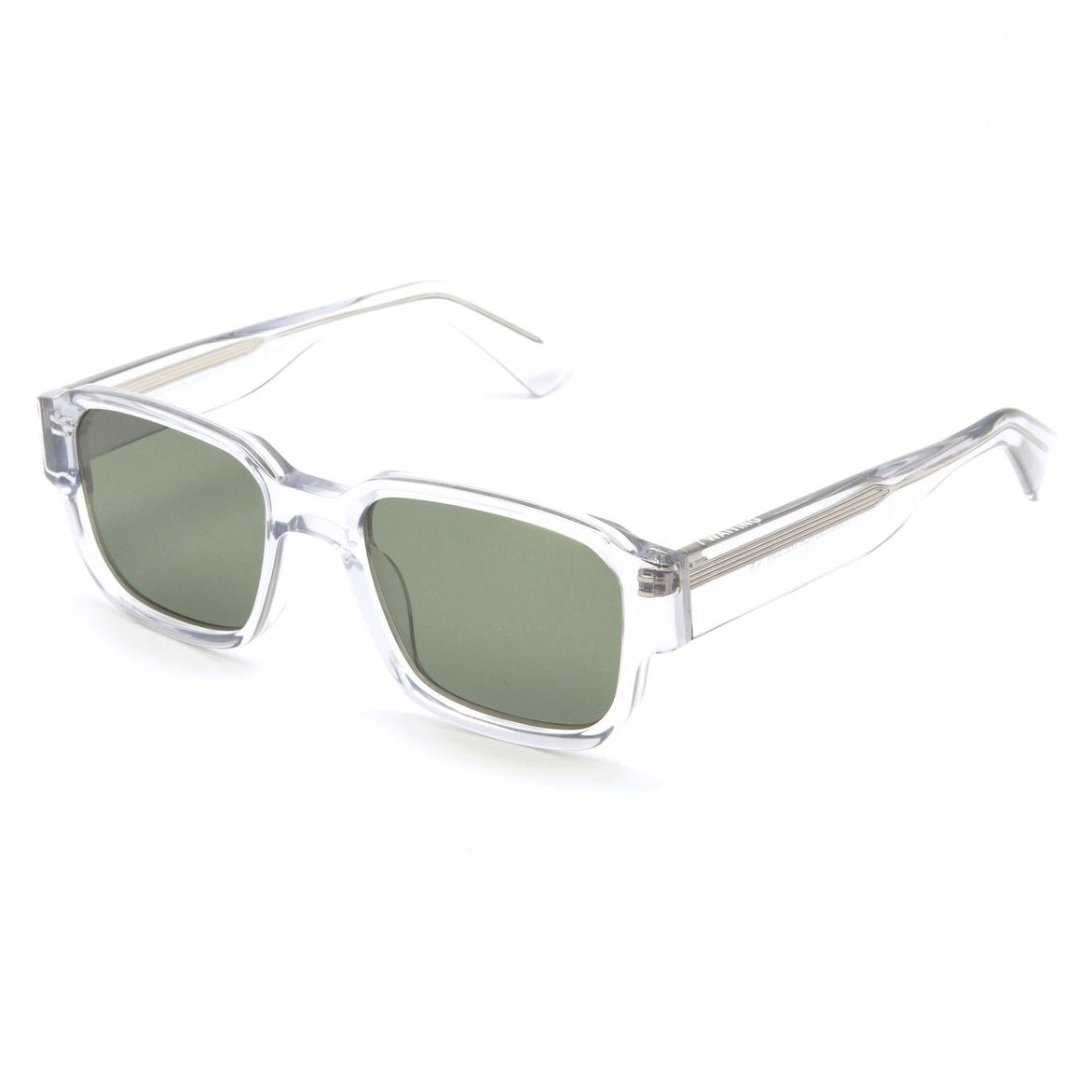 Ced E10 Sunglasses - Light Grey & Green Lens