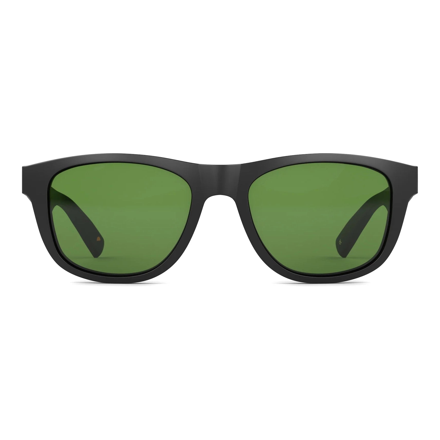 Classic Matte Black Sunglasses & Evergreen Lens