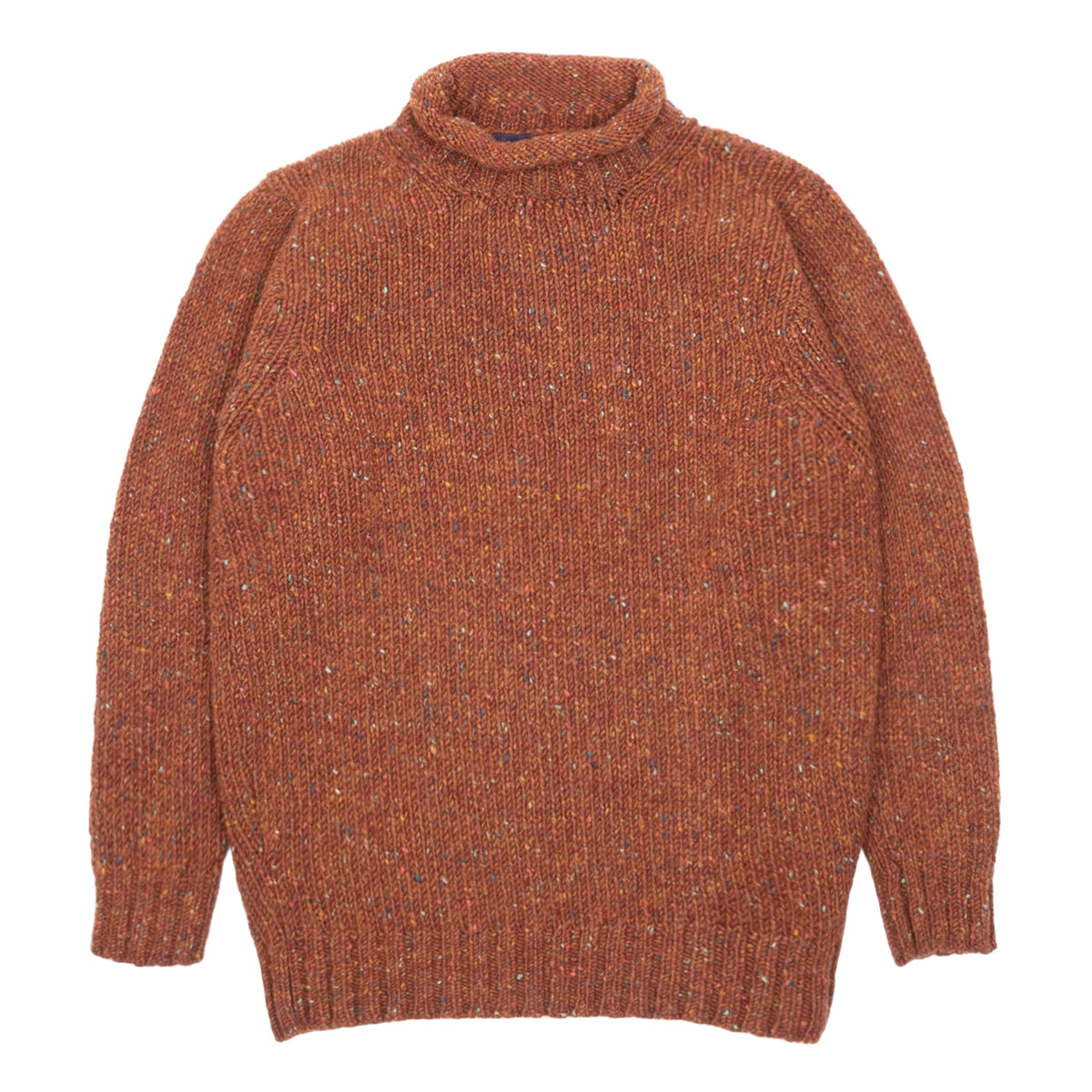 Low Curled Wool Sweater - Copper