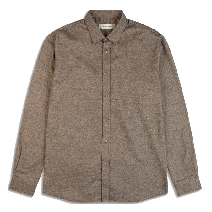 Dirleton Shirt - Peat Marl Mouline Cotton