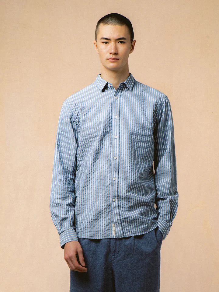 Dirleton Shirt - Blue/White Stripe