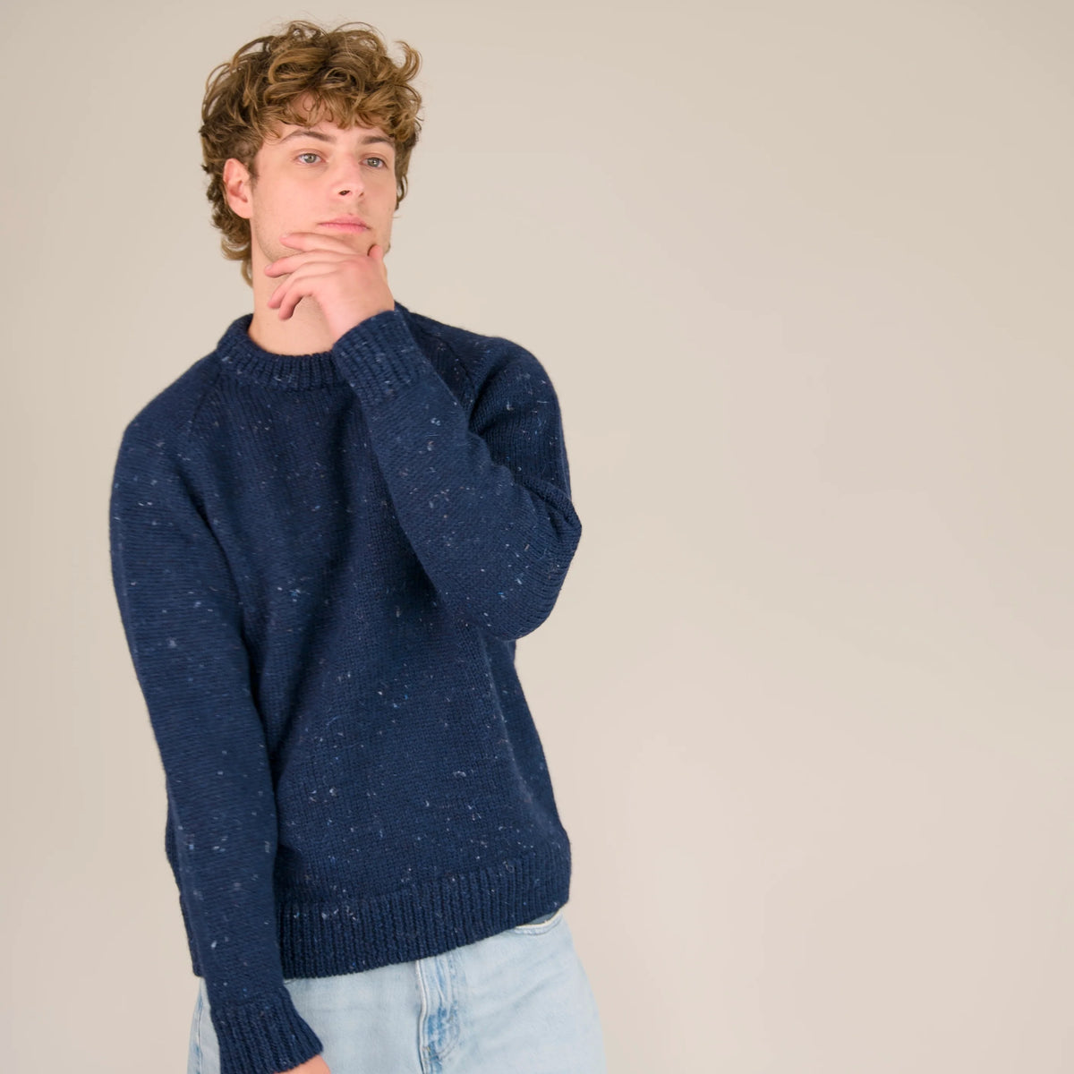 Raglan Nepp Knit - Blue John
