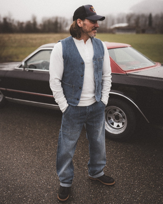 1948 Crafter Vest - Blue Wabash Rinsed