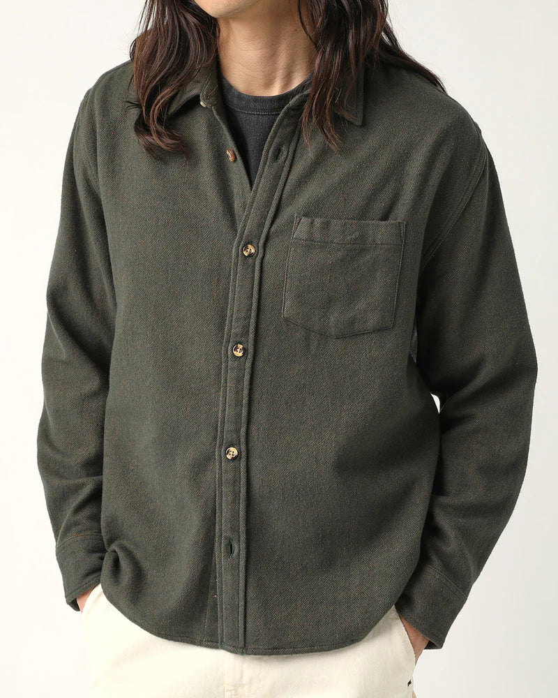 Brushed Flannel Shirt - Army