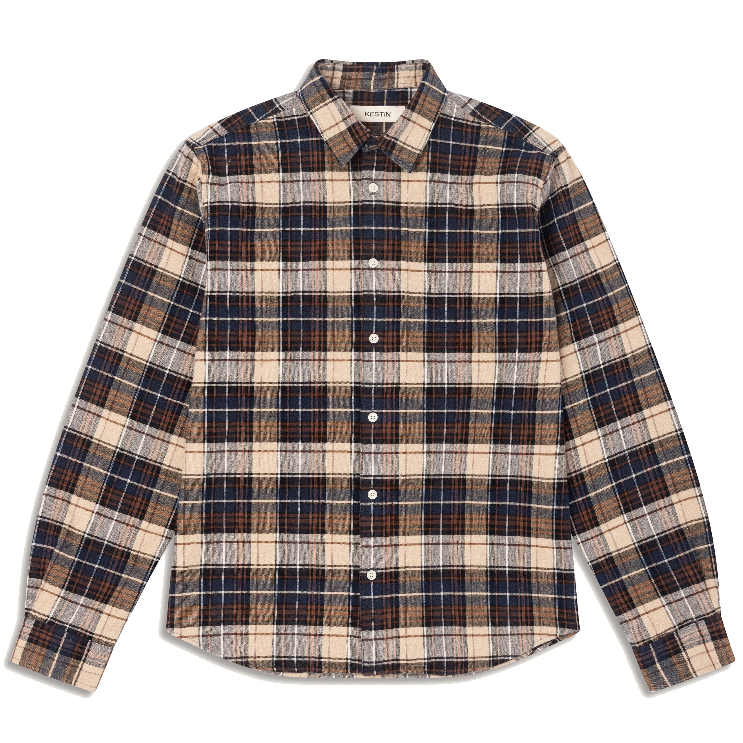 Dirleton Shirt - Navy Heavy Flannel Check