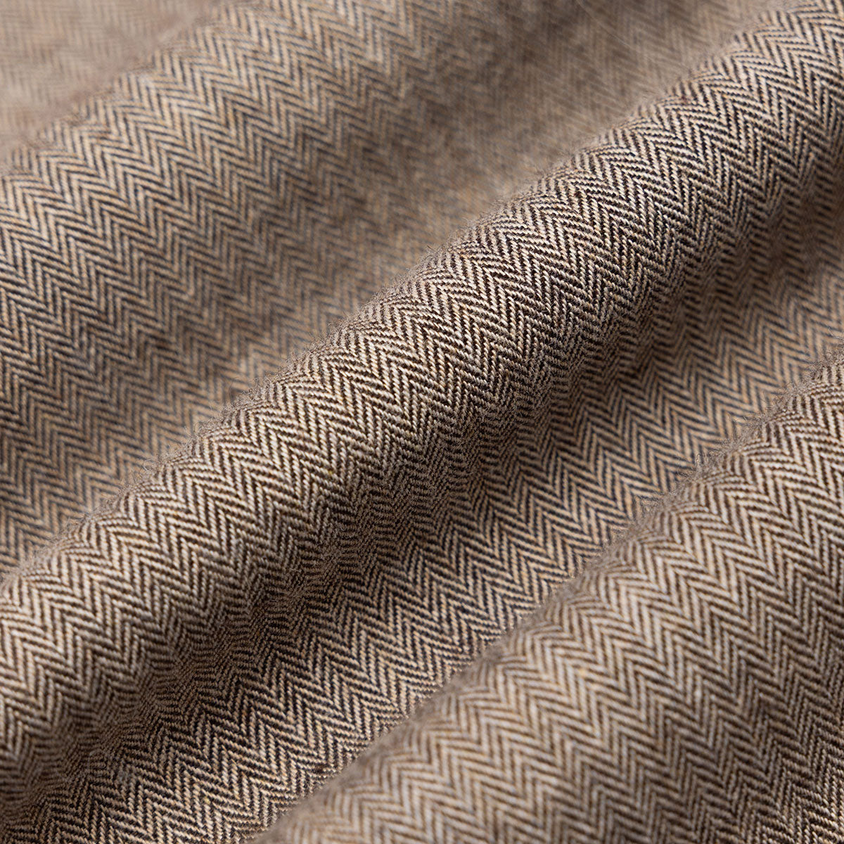 Dirleton Shirt - Brown Herringbone Shirting