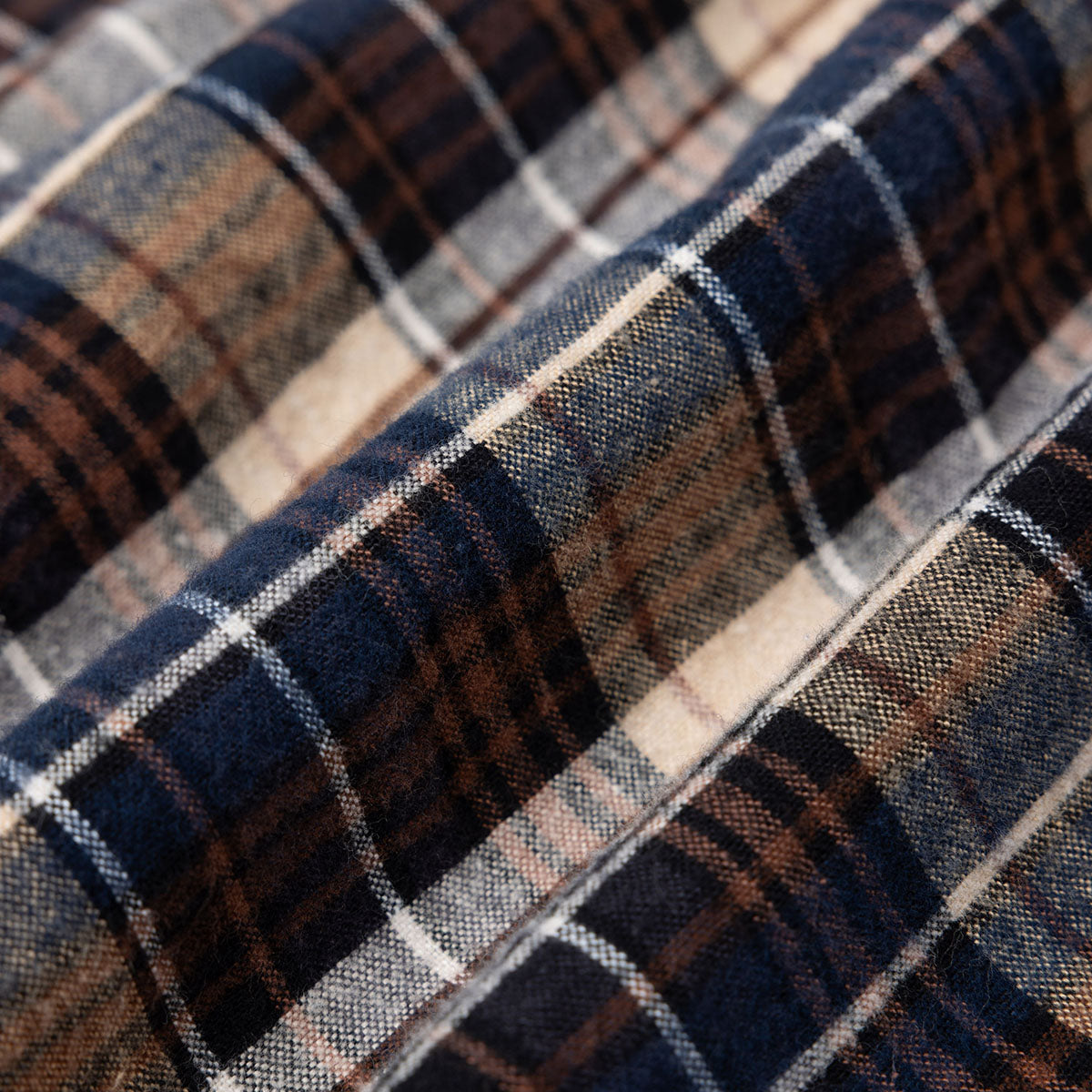 Dirleton Shirt - Navy Heavy Flannel Check