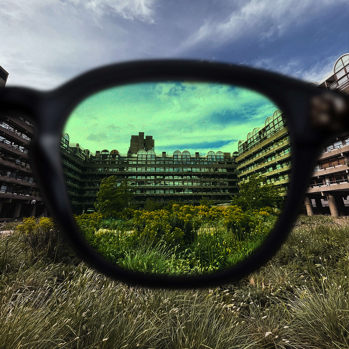 Classic Matte Black Sunglasses & Evergreen Lens
