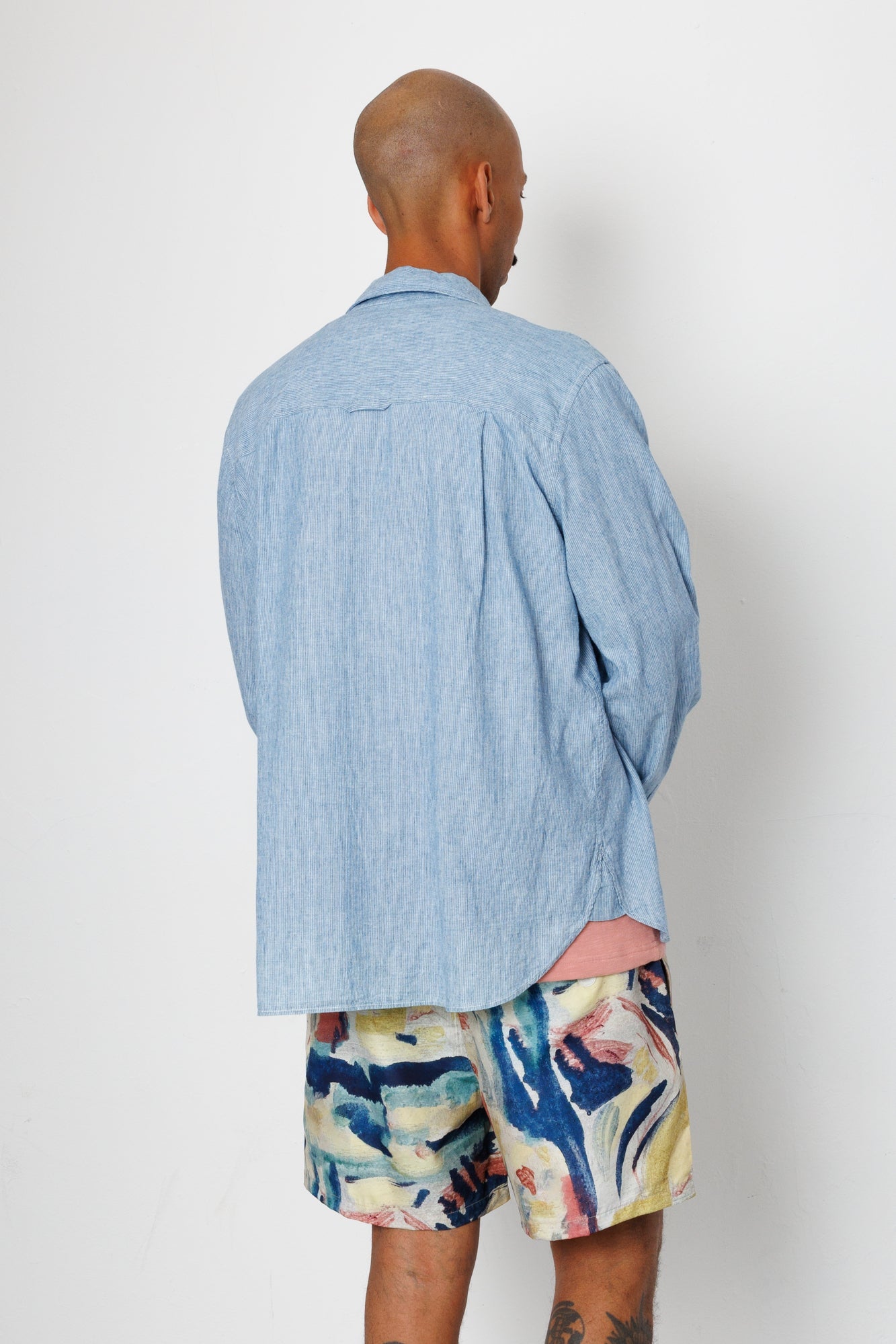 Easy Fit Shirt - Washed Indigo Stripe