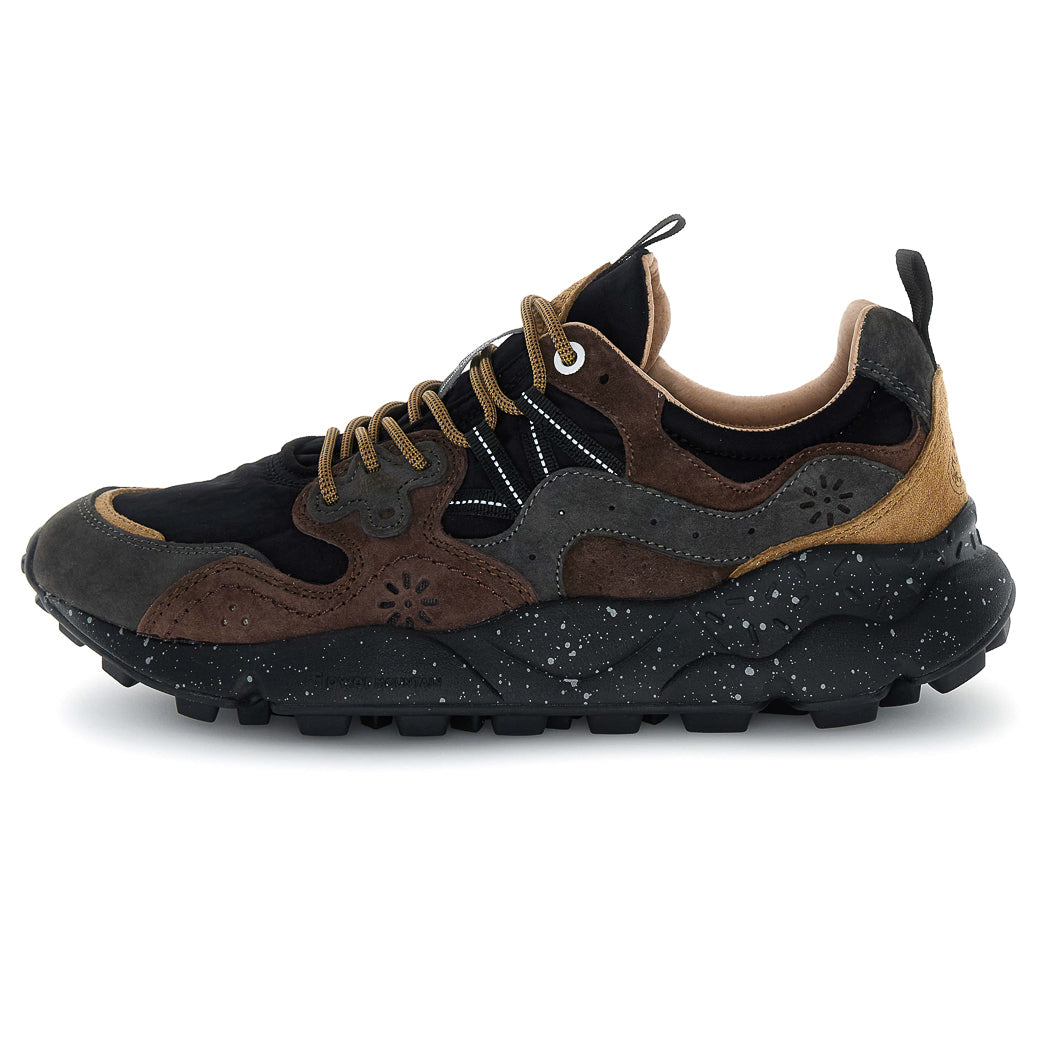 Yamano 3 Man Trainers - Dark Grey/Black/Dark Brown