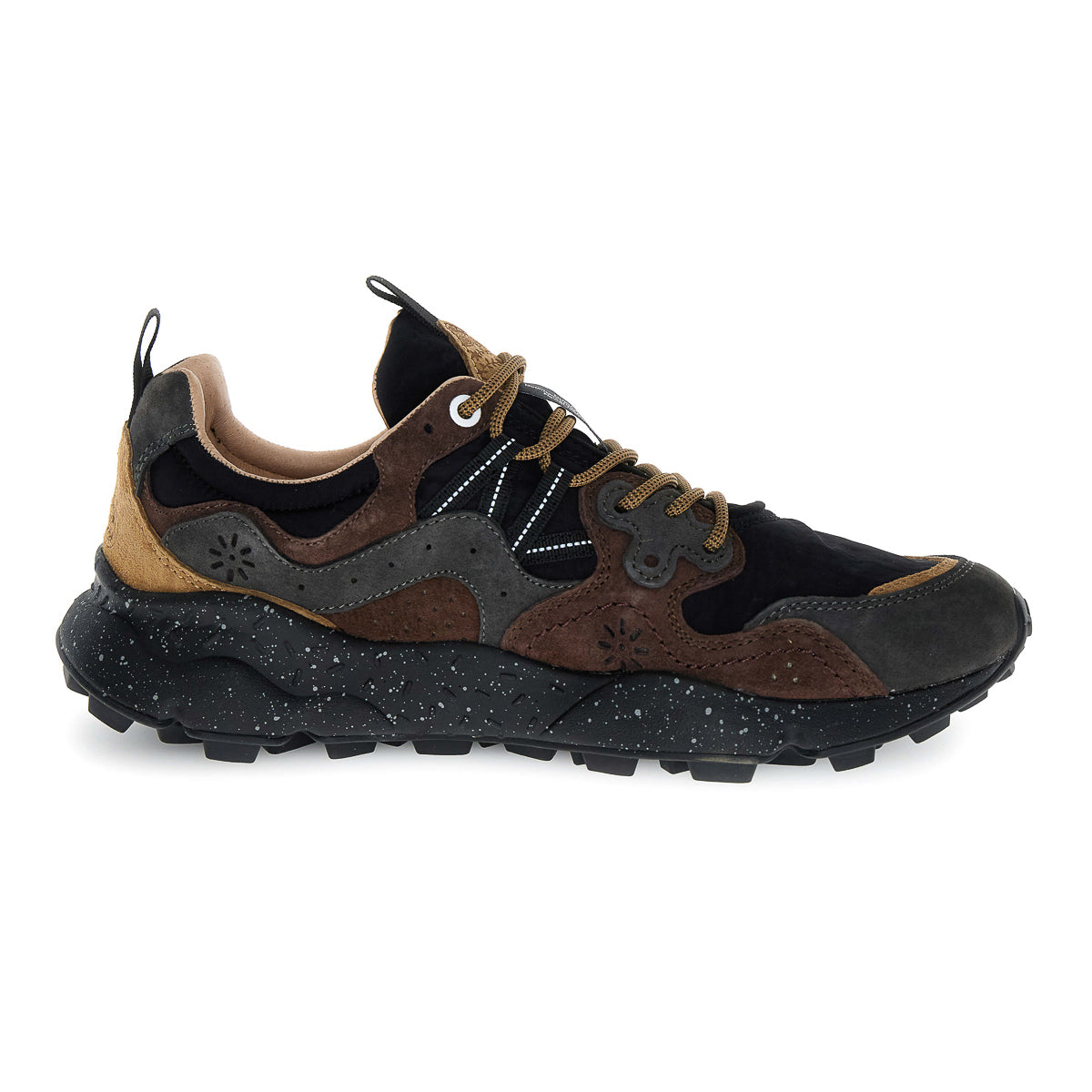 Yamano 3 Man Trainers - Dark Grey/Black/Dark Brown