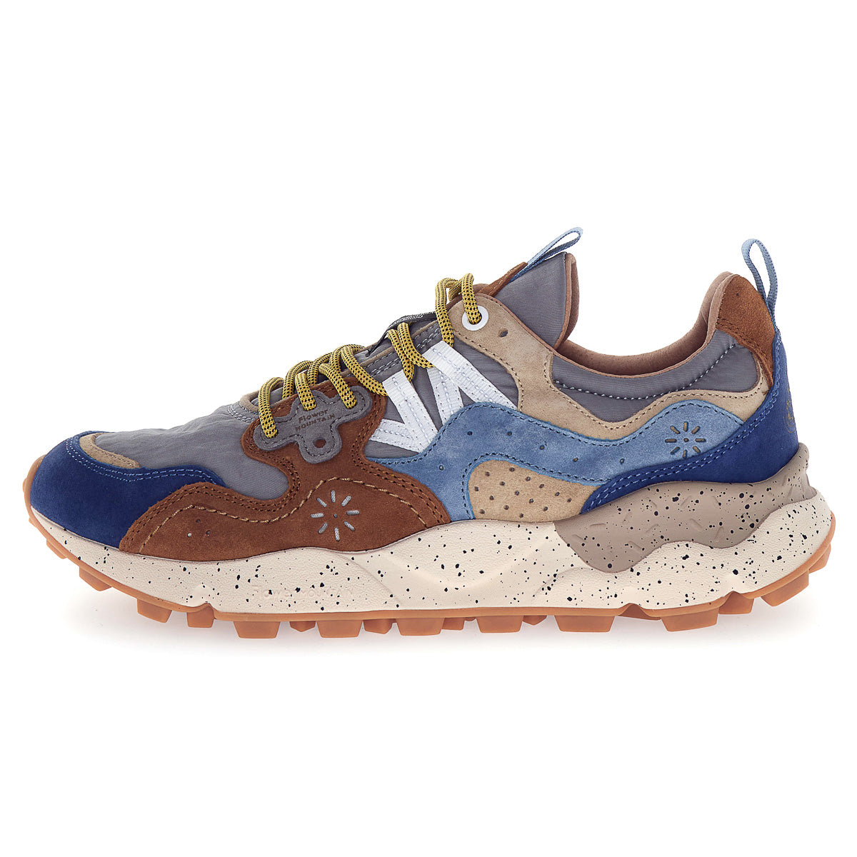 Yamano 3 Man Trainers - Brown/Deep Petrol/Light Blue