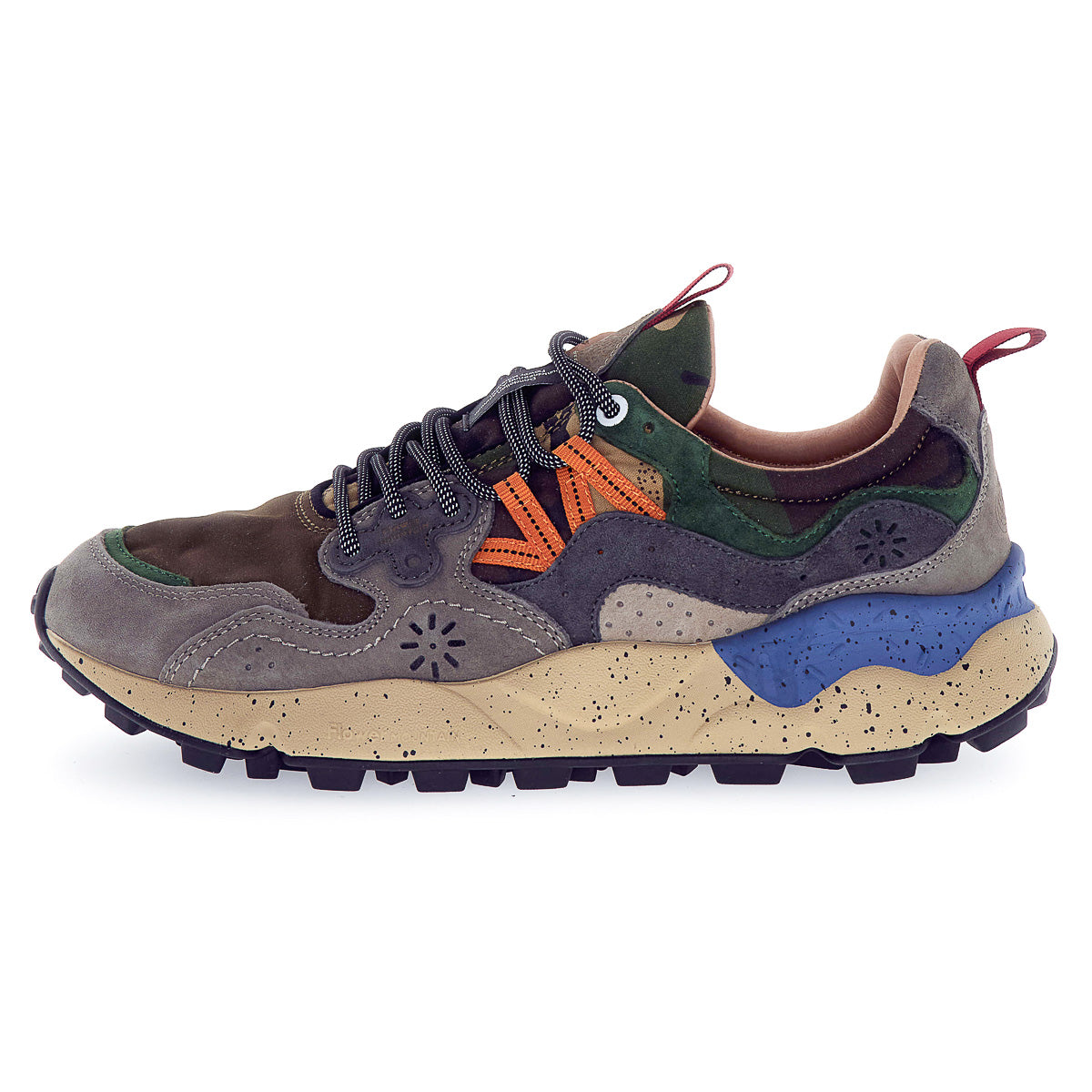 Yamano 3 Man Trainers - Camo Dark Grey/Anthracite/Black